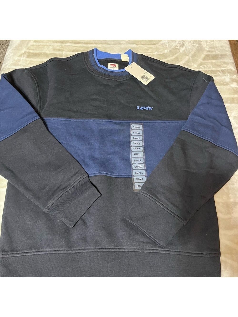 Levi's Men's Black and Blue Sweater